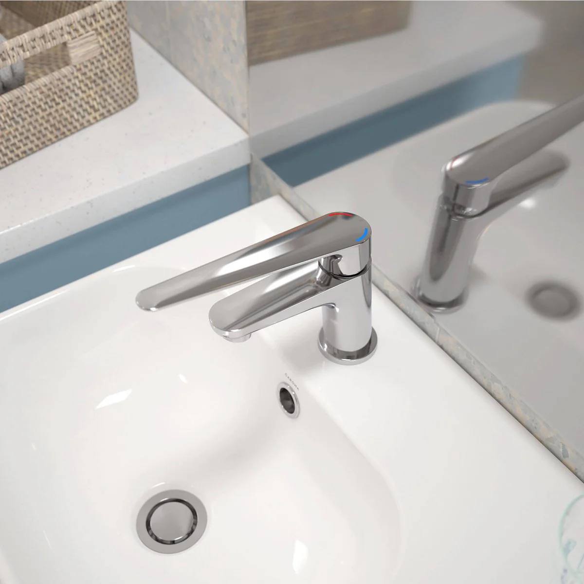 Homecare By Caroma Chrome Assistant Living Basin Mixer - Lead-Free Brass - 40mm x 150mm x 175mm - Durable Design - Image 4