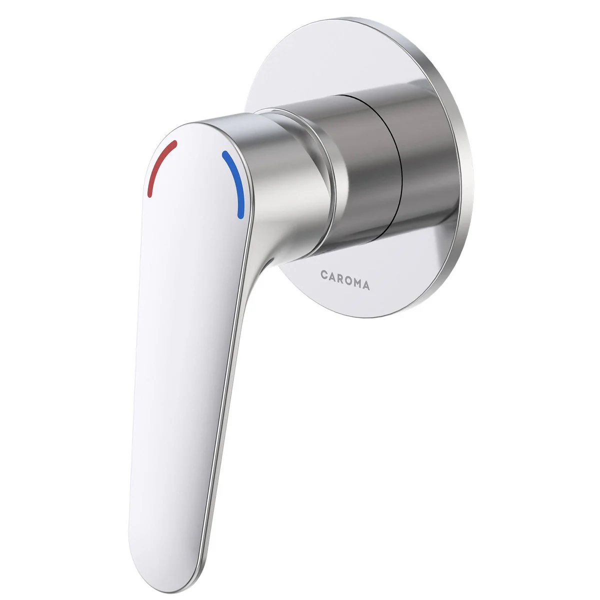 Homecare By Caroma Chrome Assistant Living Bath Shower Mixer 80mm - Ergonomic Design - AS1428.1 Compliant