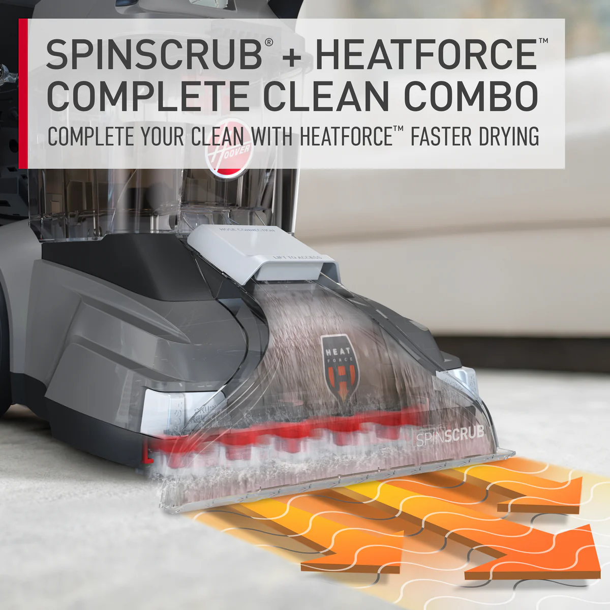 Hoover Power Scrub XL Carpet Washer - 3L Water Tank - Deep Stain Removal - Image 4