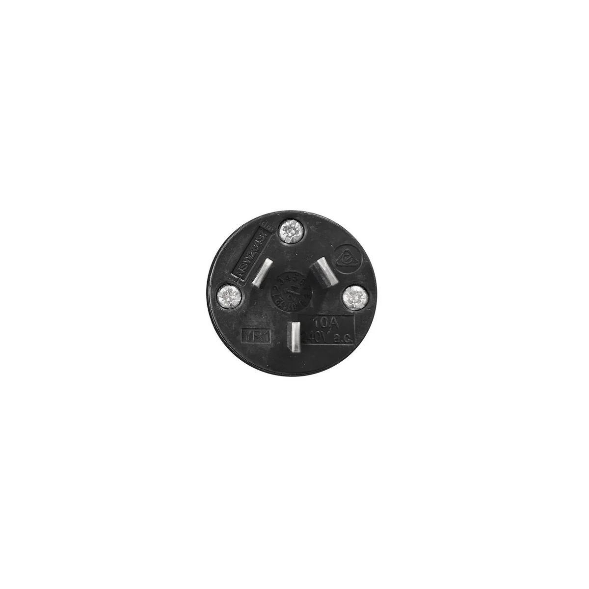 HPM 10A Black Rewirable Rubber Plug Top - 3-Pin - 0.75-1.5mm Cables - Durable - Image 2