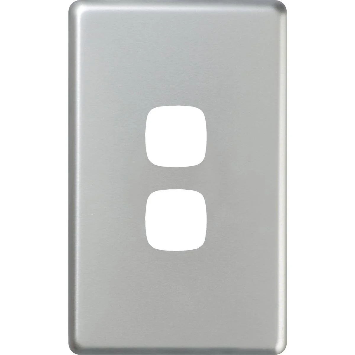 HPM Excel Cover Plate - 2 Gang - 73mm x 117mm - Matt Silver - Durable