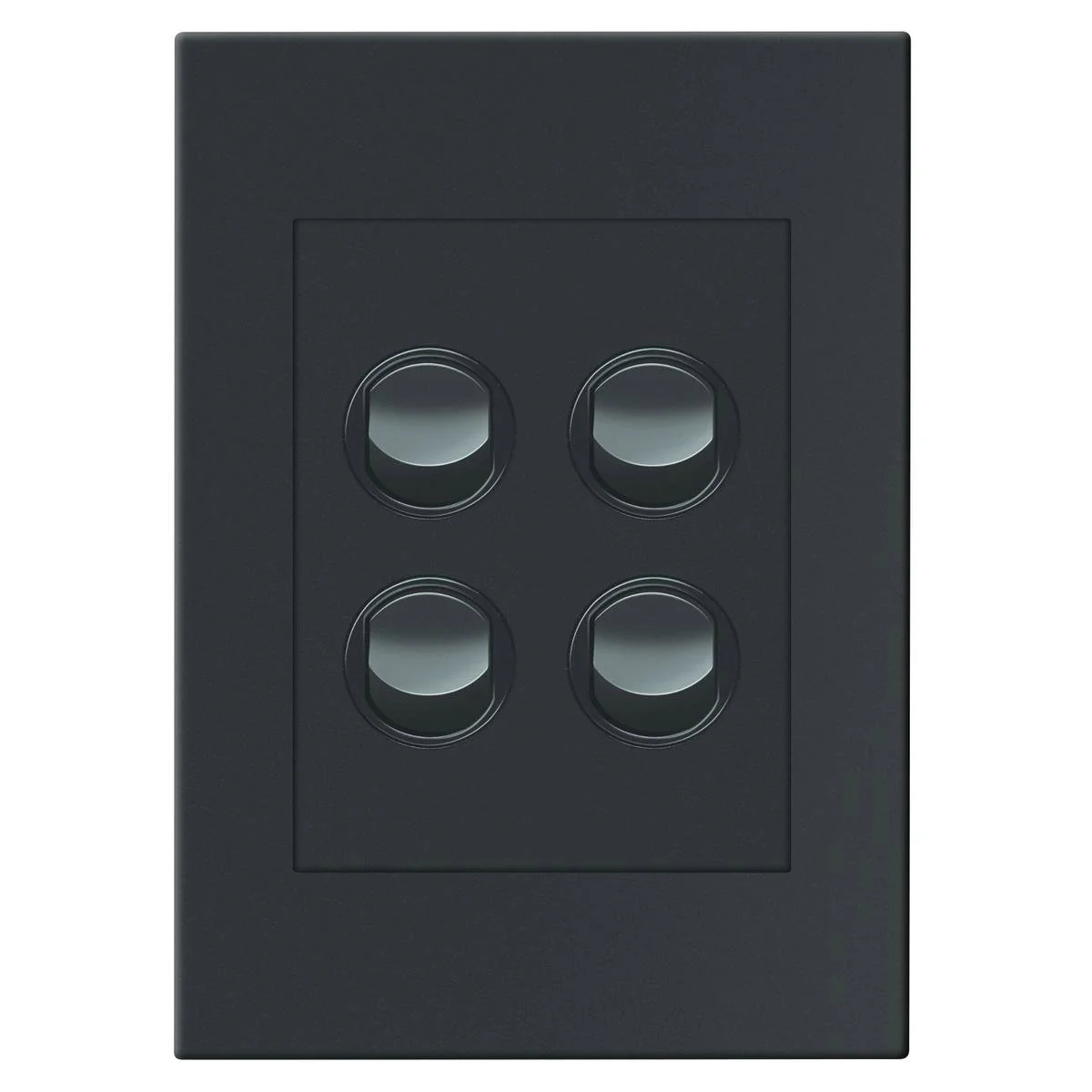 HPM Vivo 4 Gang Wall Switch 85mm x 118mm - Grey - Reliable Indoor Use