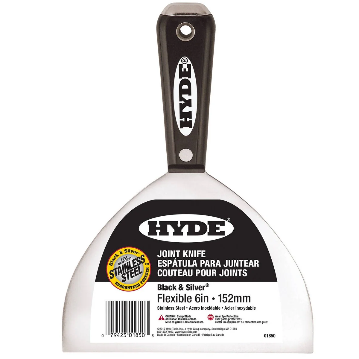 Hyde Plaster Joint Knife - 152mm - Stainless Steel - Hammerhead Handle - Image 2