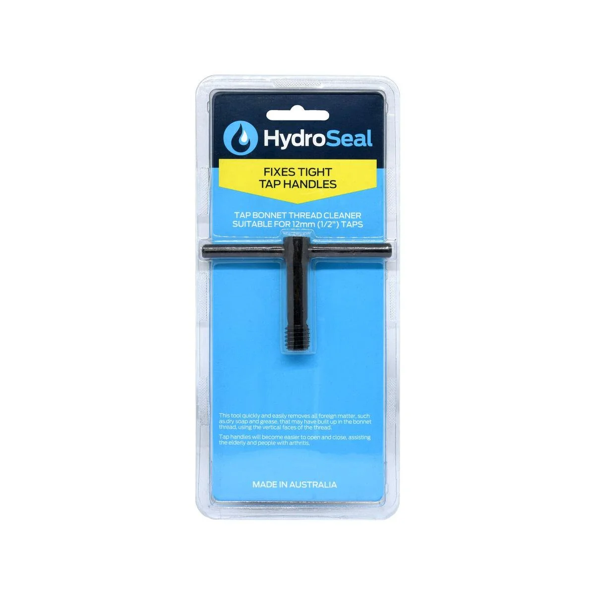 Hydroseal Tap Bonnet Thread Cleaner - 12mm - Black Oxide Coated - Easy Use