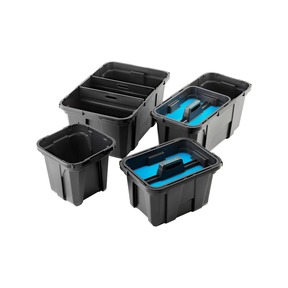 Inabox Iron Black Heavy Duty Insert Tray - 15L Capacity - Stackable - Image 3