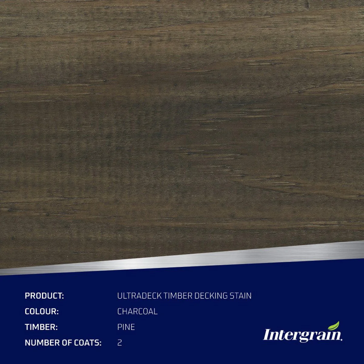 Intergrain NaturalStain - 1L - Water Based - Charcoal Colour - Image 2
