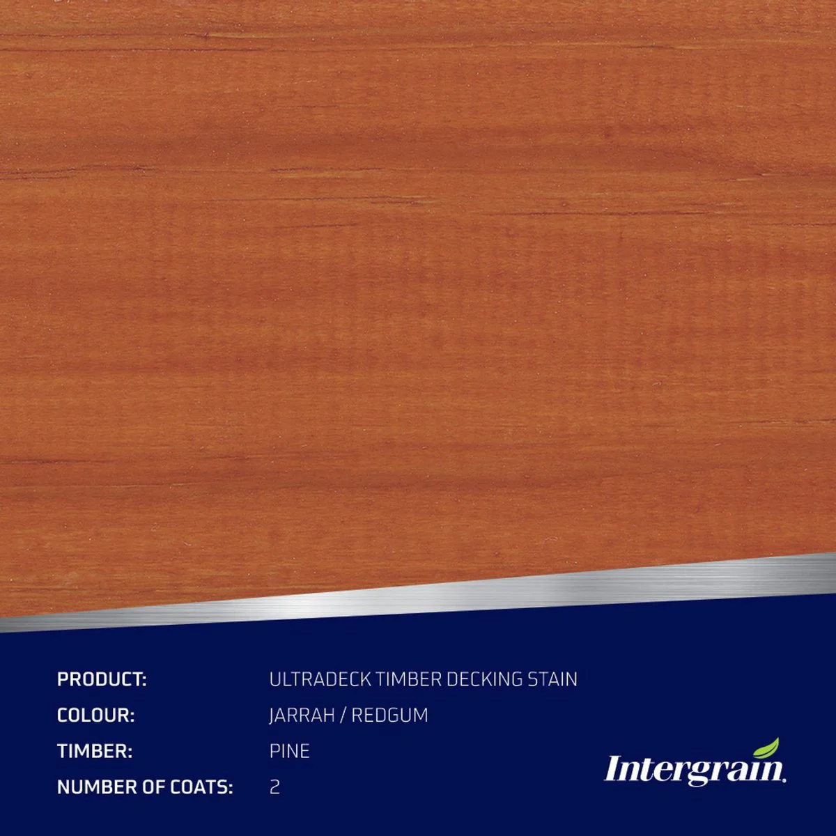 Intergrain NaturalStain Timber Stain 1L - Jarrah Redgum - Water-Based - Image 2