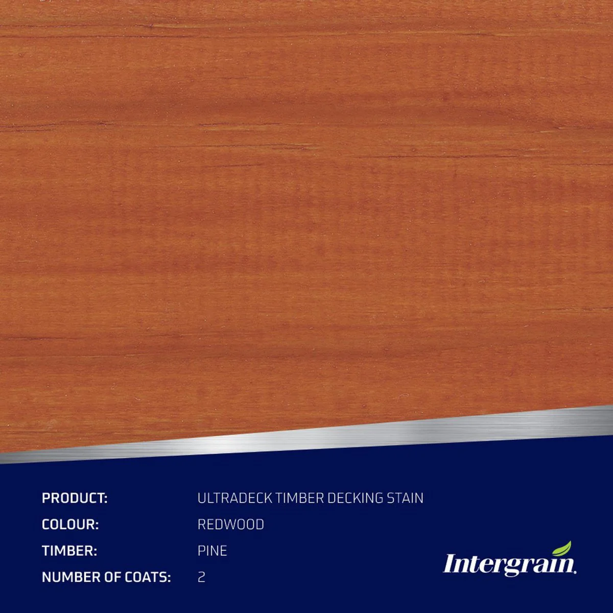 Intergrain NaturalStain Timber Stain 4L - Redwood - Water Based - Image 2