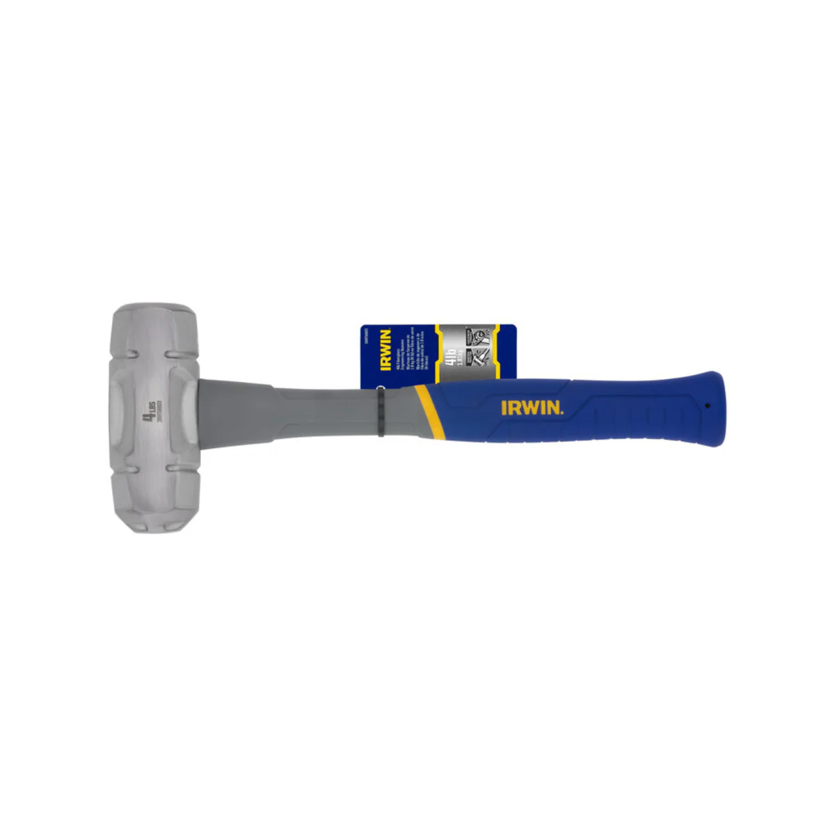 Irwin 4lb Sledge Hammer - Forged Steel Head - Fibreglass Core - Lightweight - Image 5