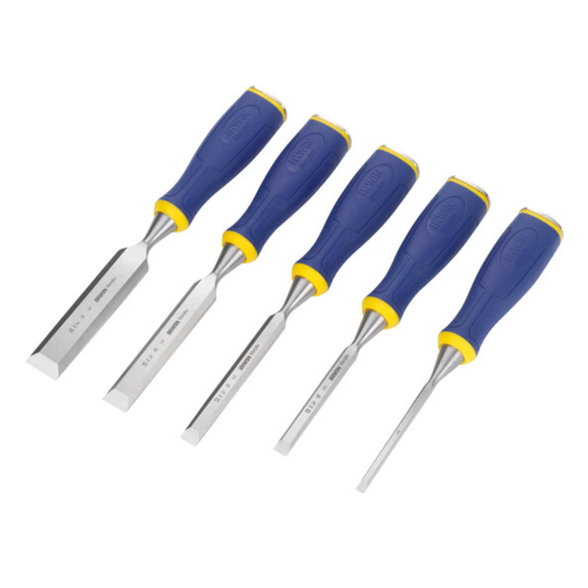 Irwin 5 Piece Marples Chisel Set - High-Quality Steel - Ergonomic Handles - 1/4 to 1 Inch - Image 2