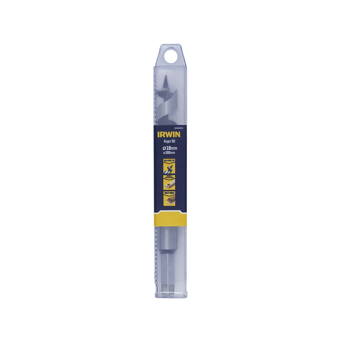 Irwin Auger Bit 18mm x 200mm - Self-Pulling Thread - Durable Hardened Steel - Image 2