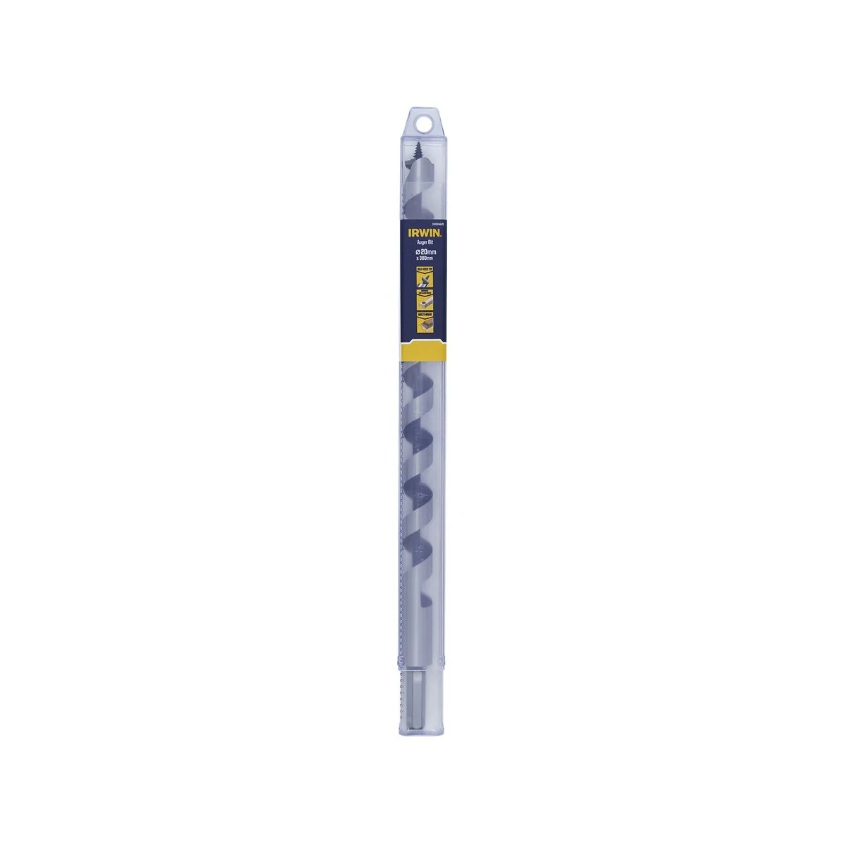 Irwin Auger Bit - 20 x 380mm - Hardened Steel - Self-Pulling Thread - Efficient Drilling - Image 2