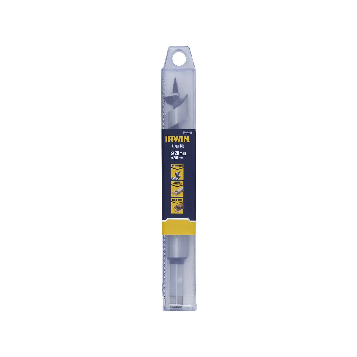 Irwin Auger Bit 20mm x 200mm - Hardened Steel - Self-Pulling Thread - Image 2