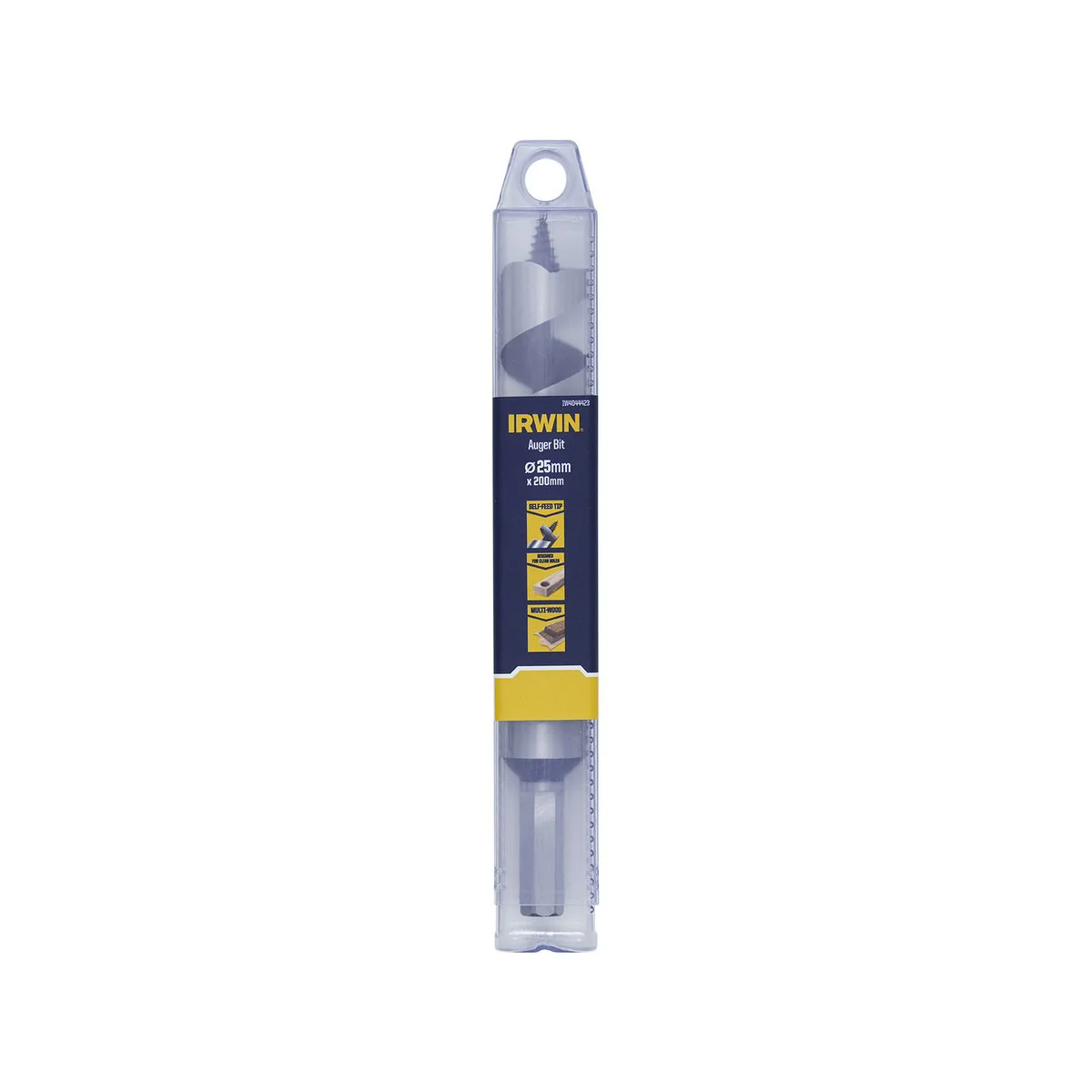 Irwin Auger Bit 25mm x 200mm - Hardened Steel - Self-Pulling Thread - Image 2