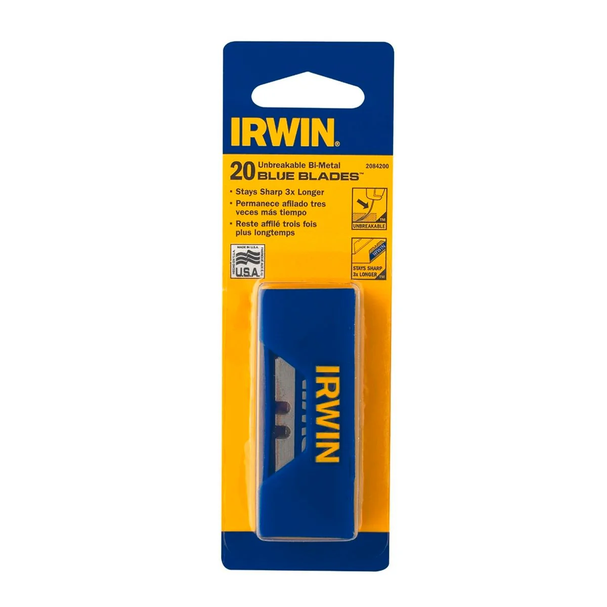 Irwin Bi-Metal Utility Blades - 20 Pack - Steel - Heavy Duty Cutting