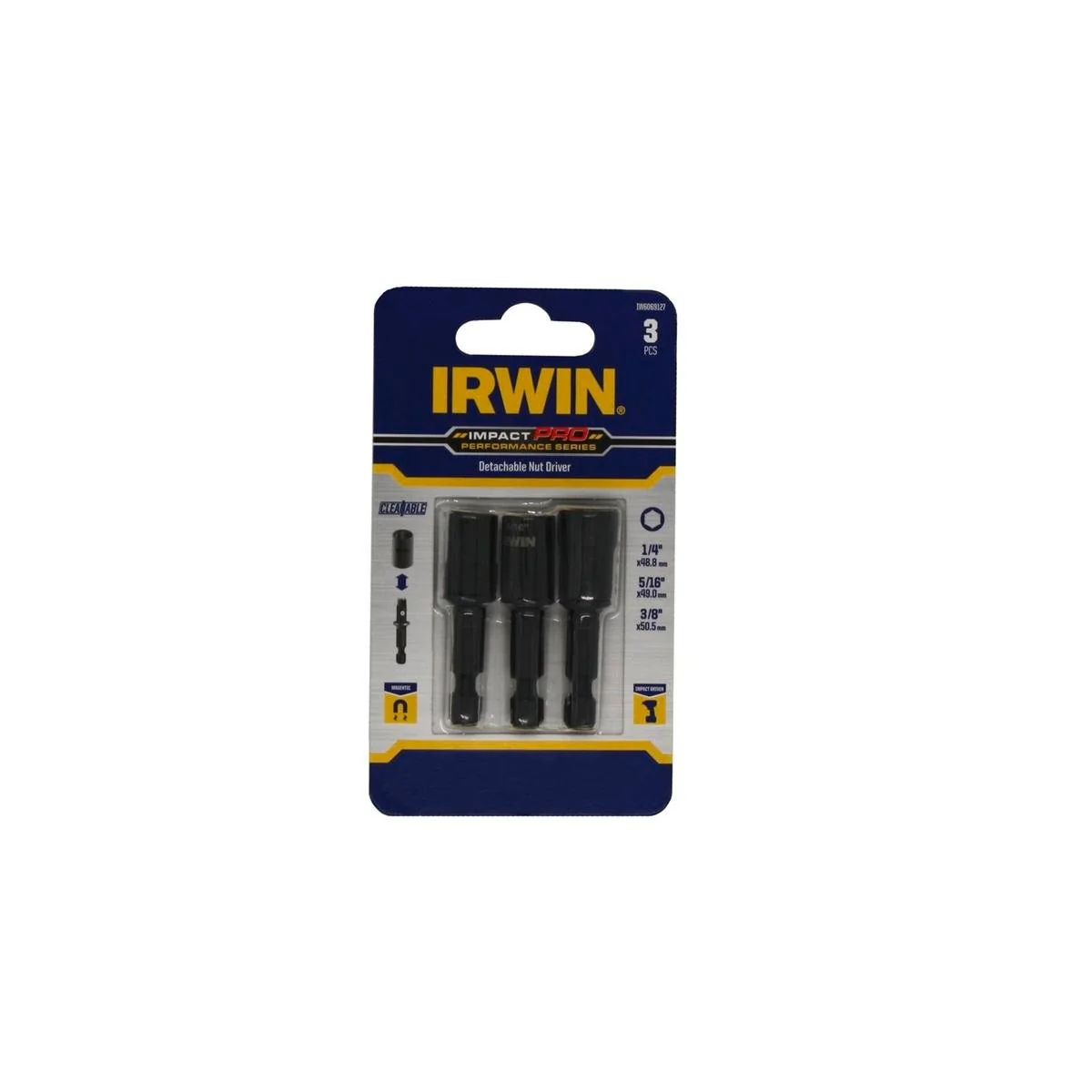 Irwin Detachable Nutsetter - 3 Pack - Steel - Impact Driver Use