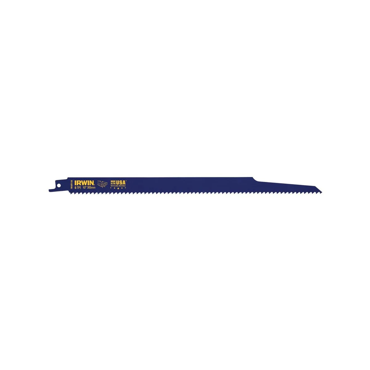 Irwin Bi Metal Wood Cutting Reciprocating Saw Blade 12" 6tpi 5 Pack - Image 2