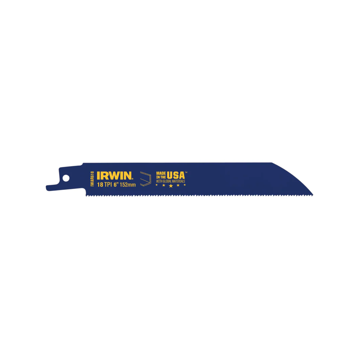 Irwin Bi Metal Reciprocating Saw Blade 5 Pack 6" 18tpi Black - Image 3