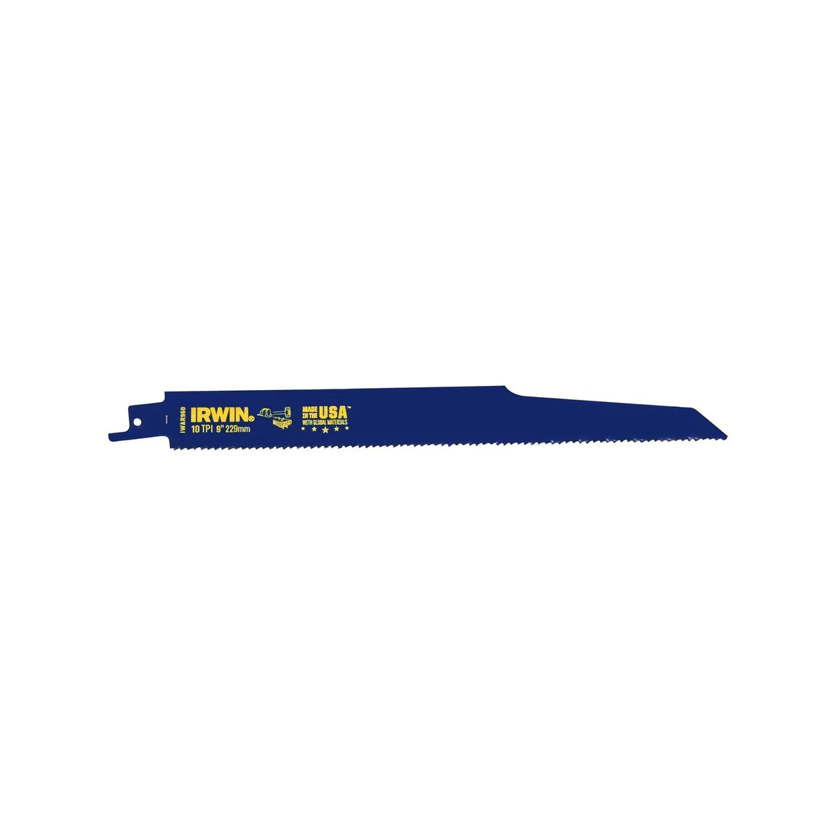 Irwin Bi Metal Reciprocating Saw Blade 5 Pack 9" 10tpi Black - Image 2
