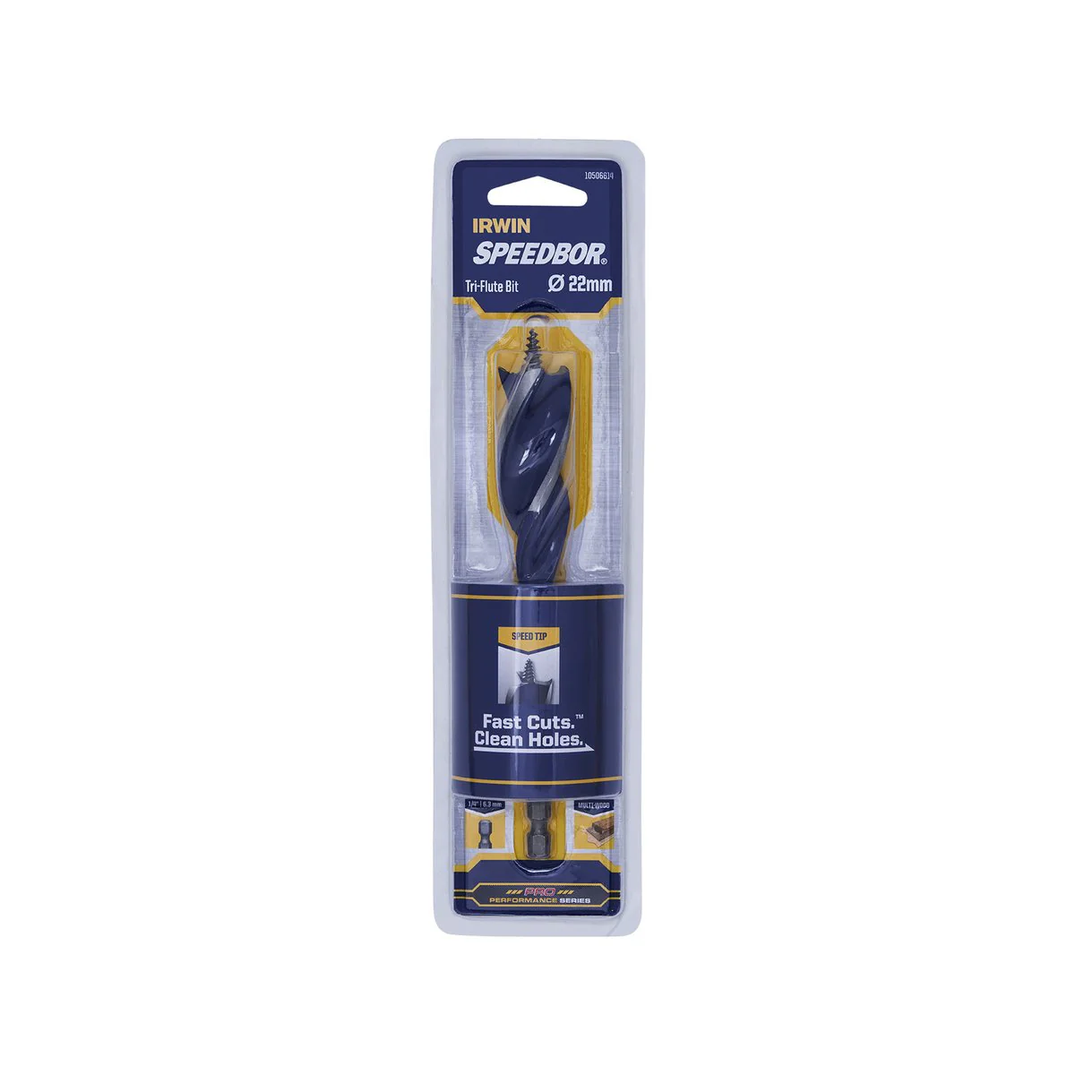 Irwin Speedbor Max Auger Bit - 22mm - Steel - Tri-Flute Design - Image 2