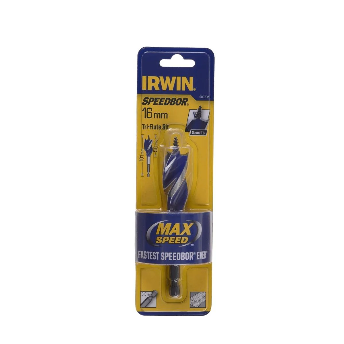 Irwin Speedbor Max Speed Bit - 16mm Metal - Quick Change - Self-Feed