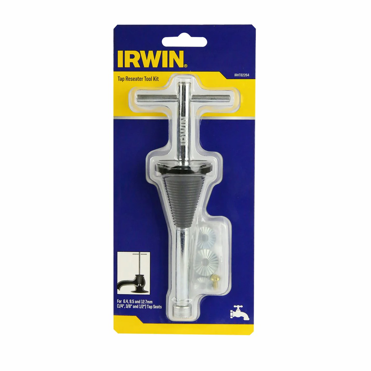 Irwin Tap Reseater Tool Kit - Resurfaces Compression-Type Tap Seats - 6.4mm, 9.5mm, 12.7mm - Image 2
