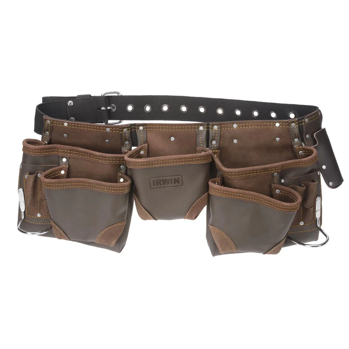 Irwin Tool Belt - 11 Pocket - Split Leather - Adjustable Nylon