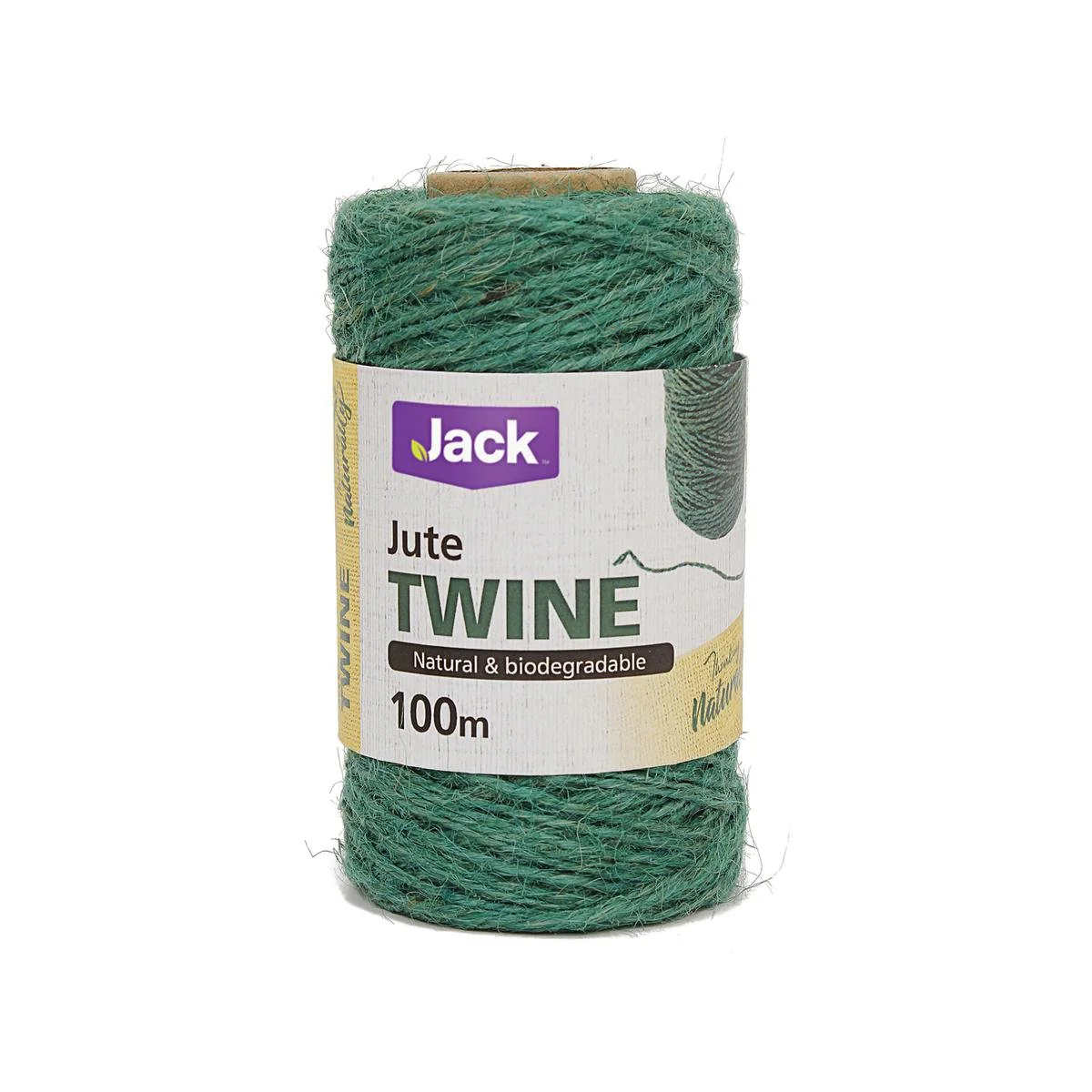 Jack 100m Green Jute Twine - Plant Tie - 2mm Jute - Soft & Gentle