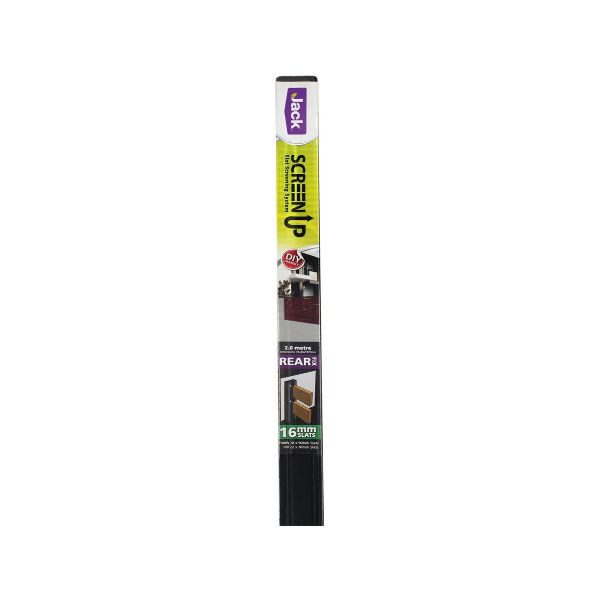 Jack 16mm Slat 2m Rear Fix Screen Up - Aluminium - Durable - Privacy