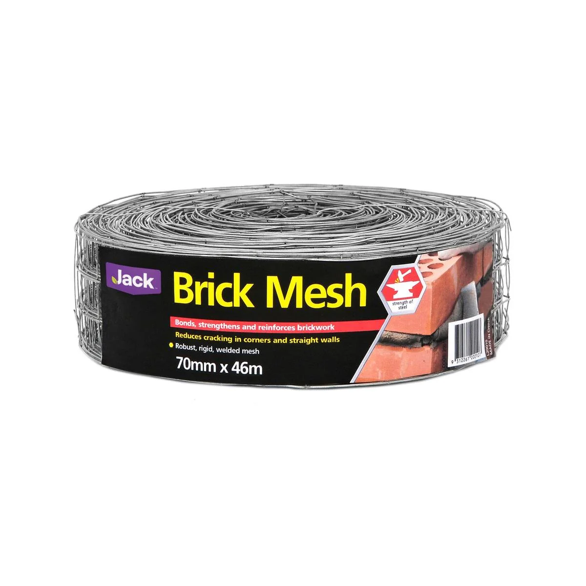Jack Brick Mesh 70mm x 46m Galvanised Steel Extra Strength