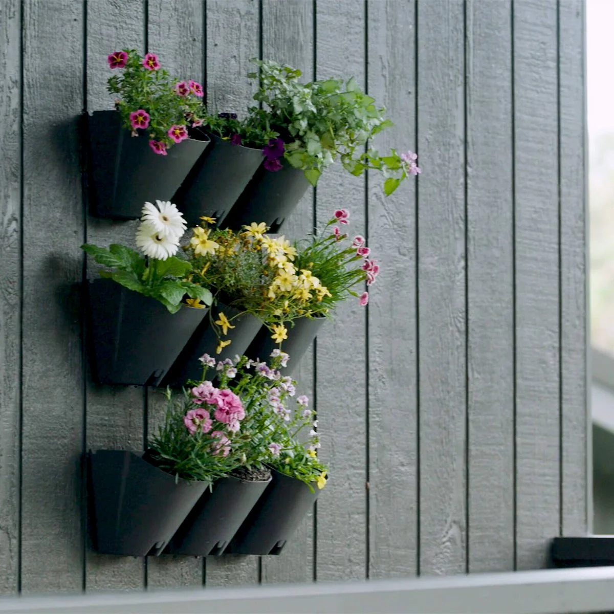 Jack Garden Up Wall Stacker - 3 Pot - Charcoal - Modular Design - Image 3
