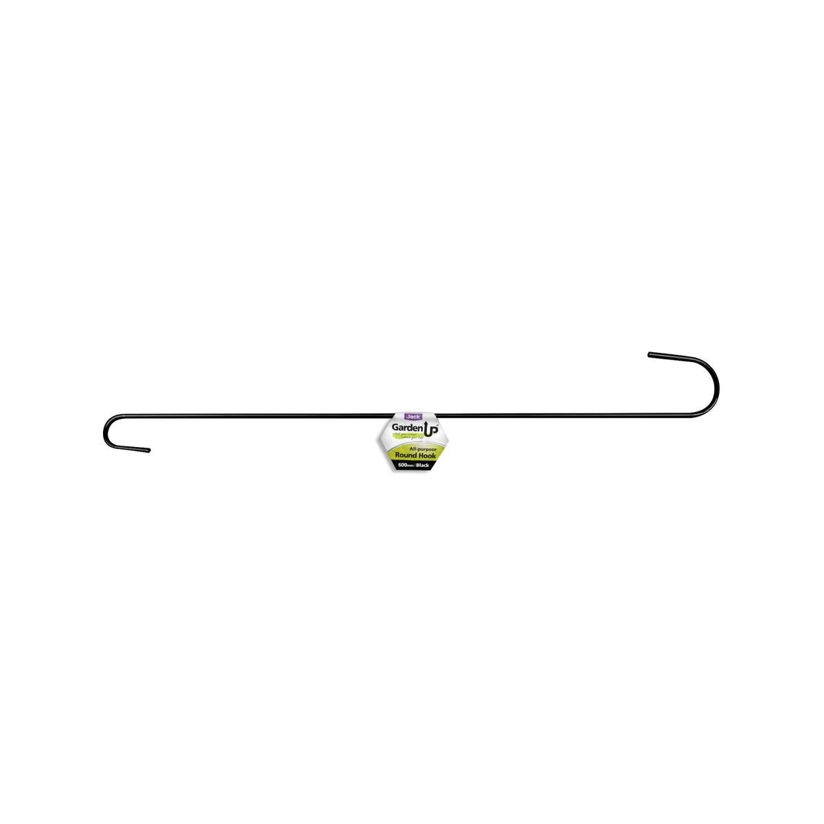 Jack Hanging Basket Hook - 600mm - Black - Durable Wire Construction