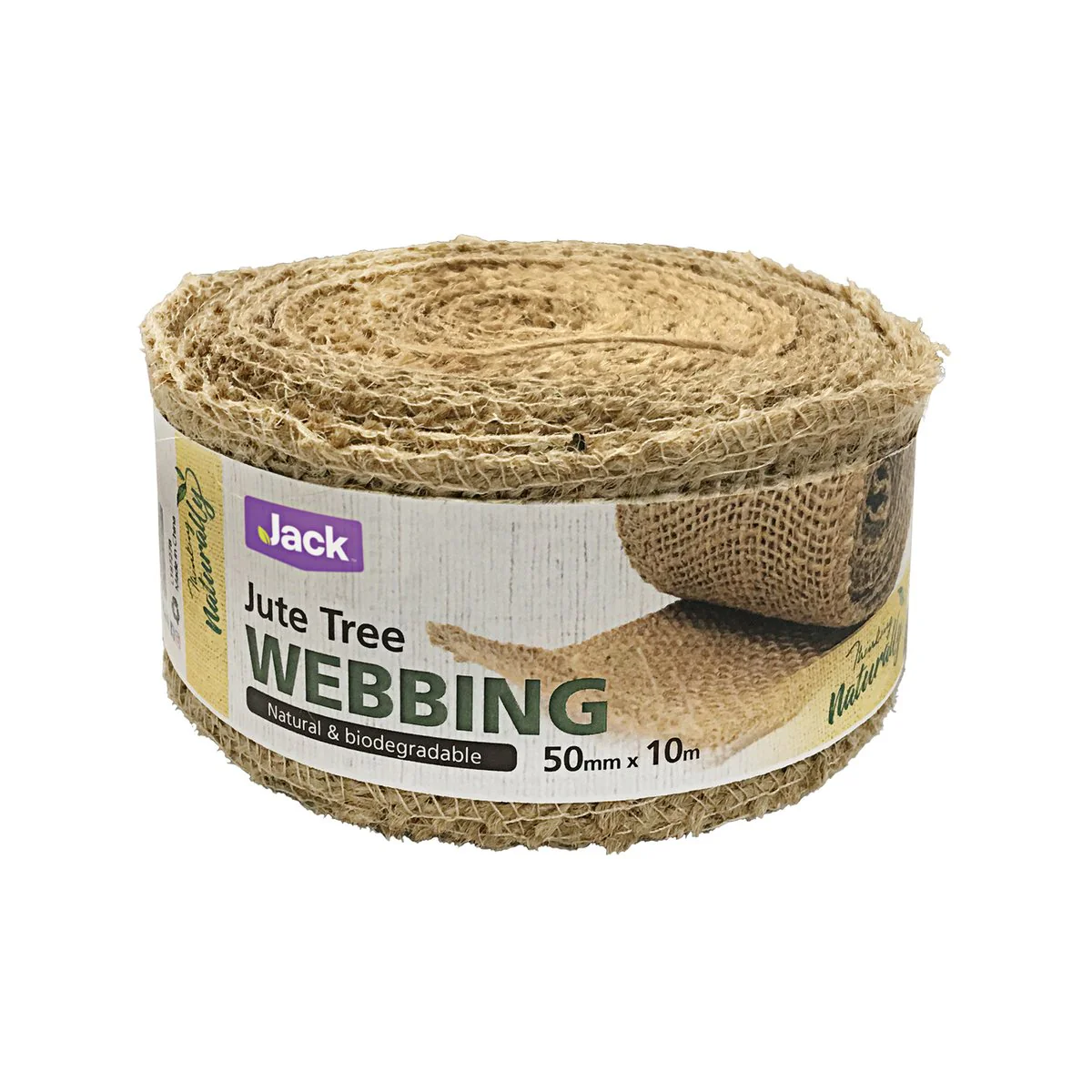 Jack 50mm x 10m Jute Webbing - Natural Plant Tie for Gardening & Crafts - Image 2