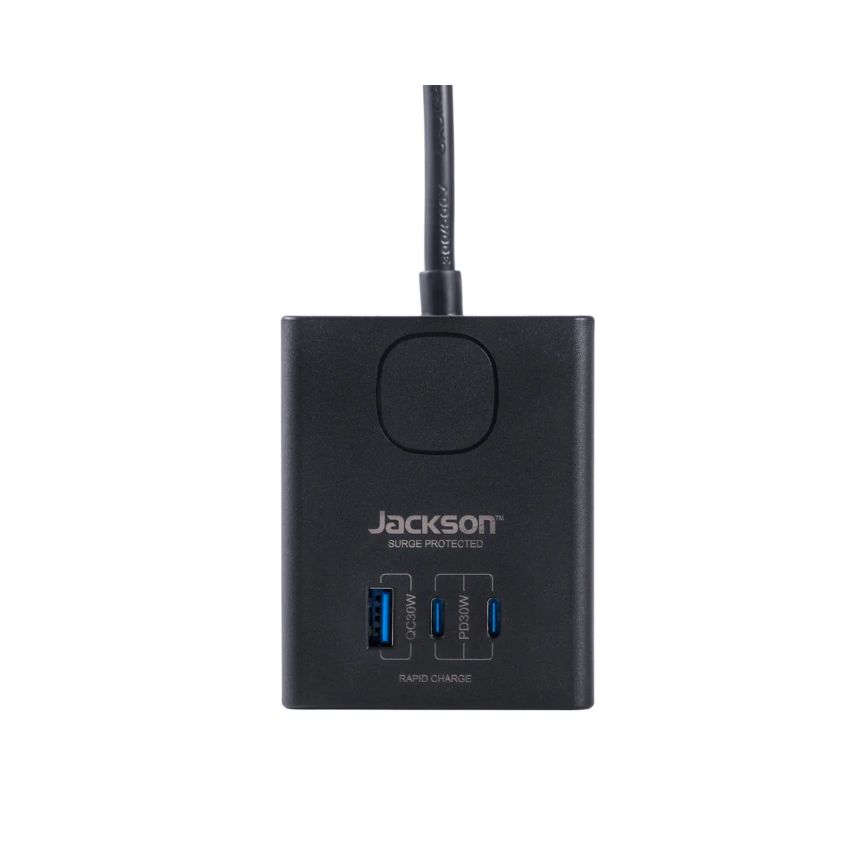 Jackson 3 Outlet Power Cube - 2 PD 30W USB-C & 1 USB-A - 1.2m Lead - Black - Image 2
