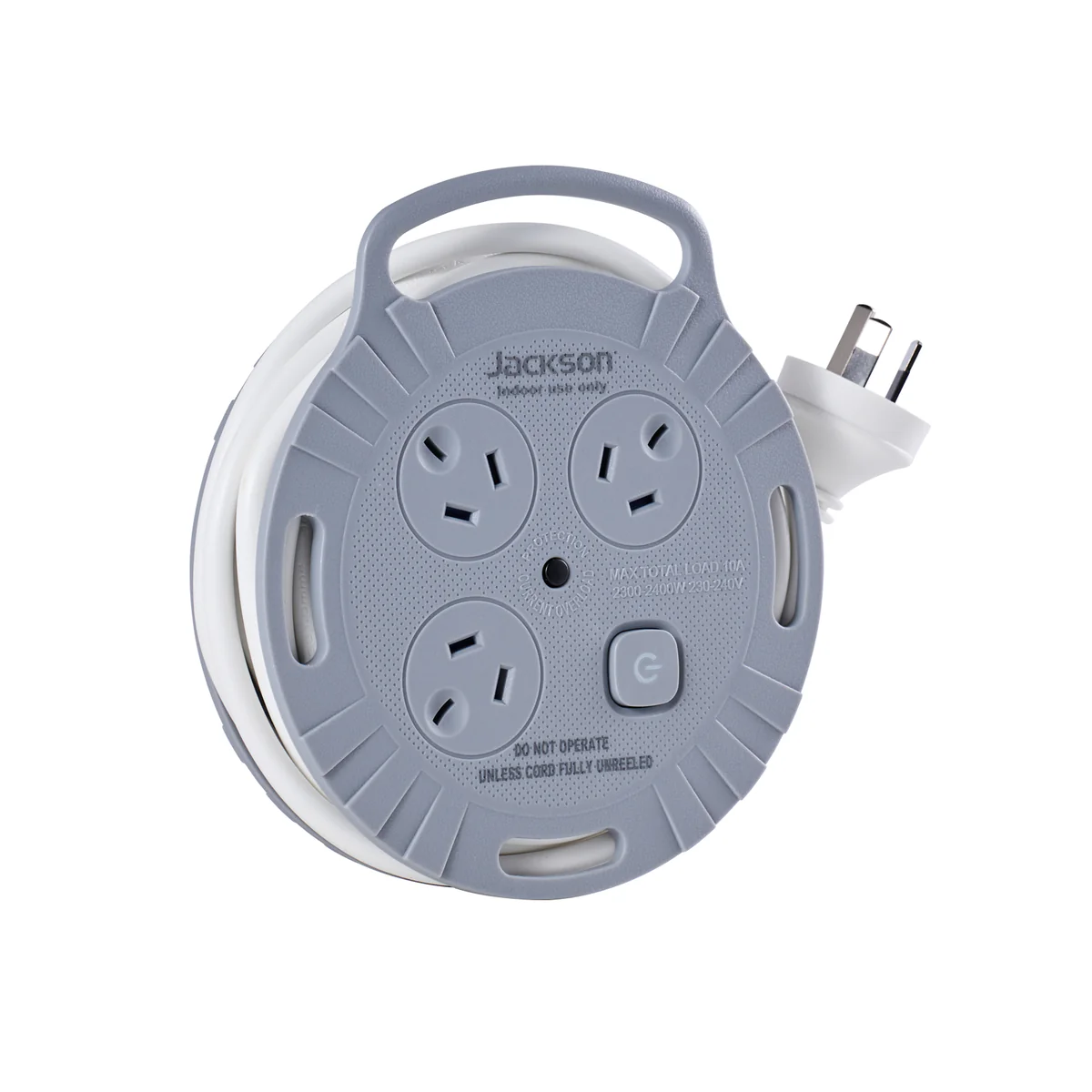 Jackson Rugged 3 Outlet Extension Reel - 3 Metre - Indoor Use - Overload Protection - Image 4