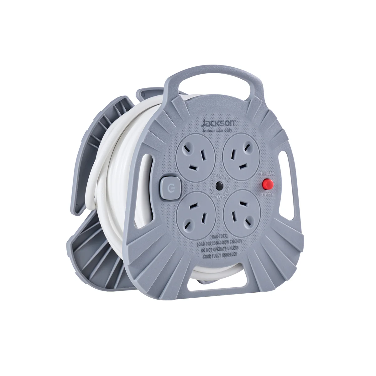 Jackson Rugged 4 Outlet Extension Reel - 5 Metre - Indoor Use - Safety Shutters - Image 3