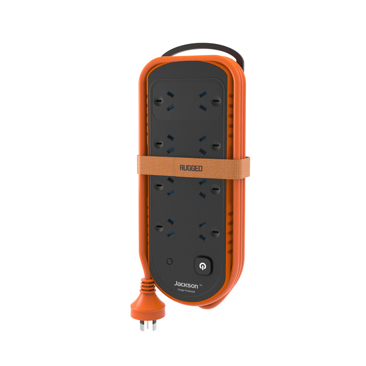 Jackson Rugged Plus 8 Outlet Powerboard 2m - Black - Surge Protection - Image 2