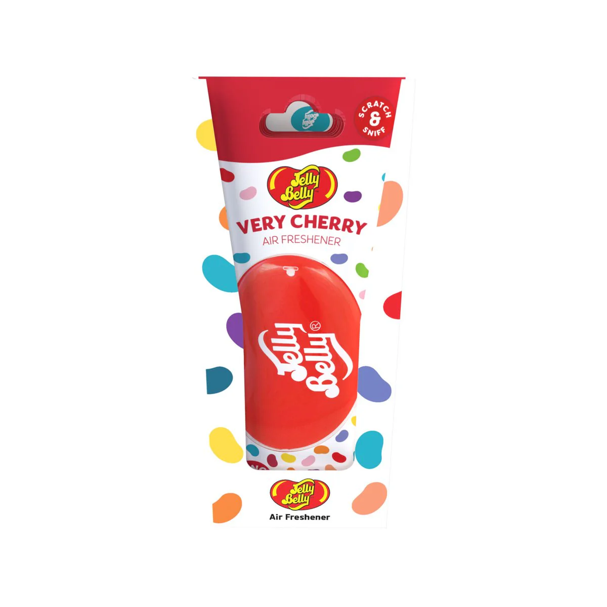 Jelly Belly Air Freshener Very Cherry 3D - 1 Pack - 76mm x 190mm - Long-Lasting Scent