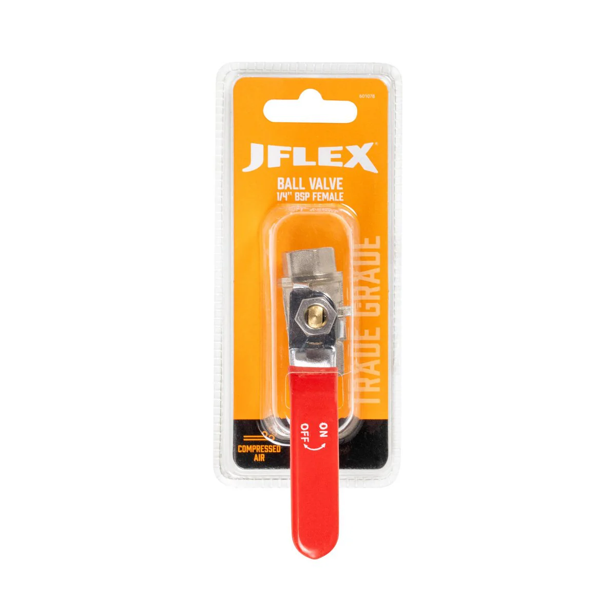 Jflex 1/4" BSP Female Ball Valve - Nickel-Plated Brass - Corrosion Resistant - 710 psi - Image 2