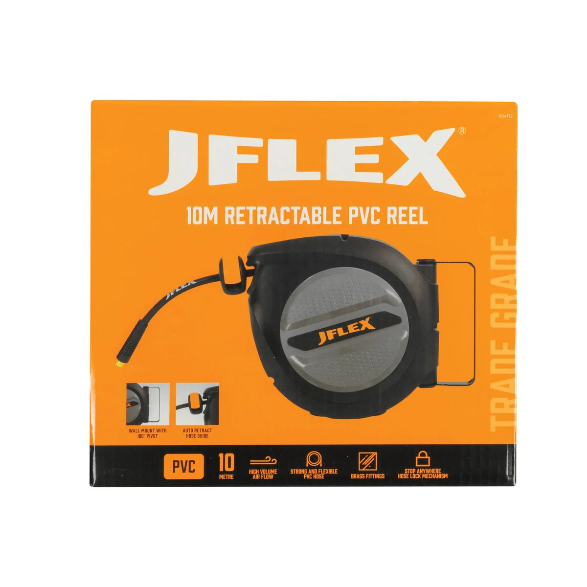 Jflex 10m Retractable PVC Reel - Air Hose Management - 250 psi - Image 2