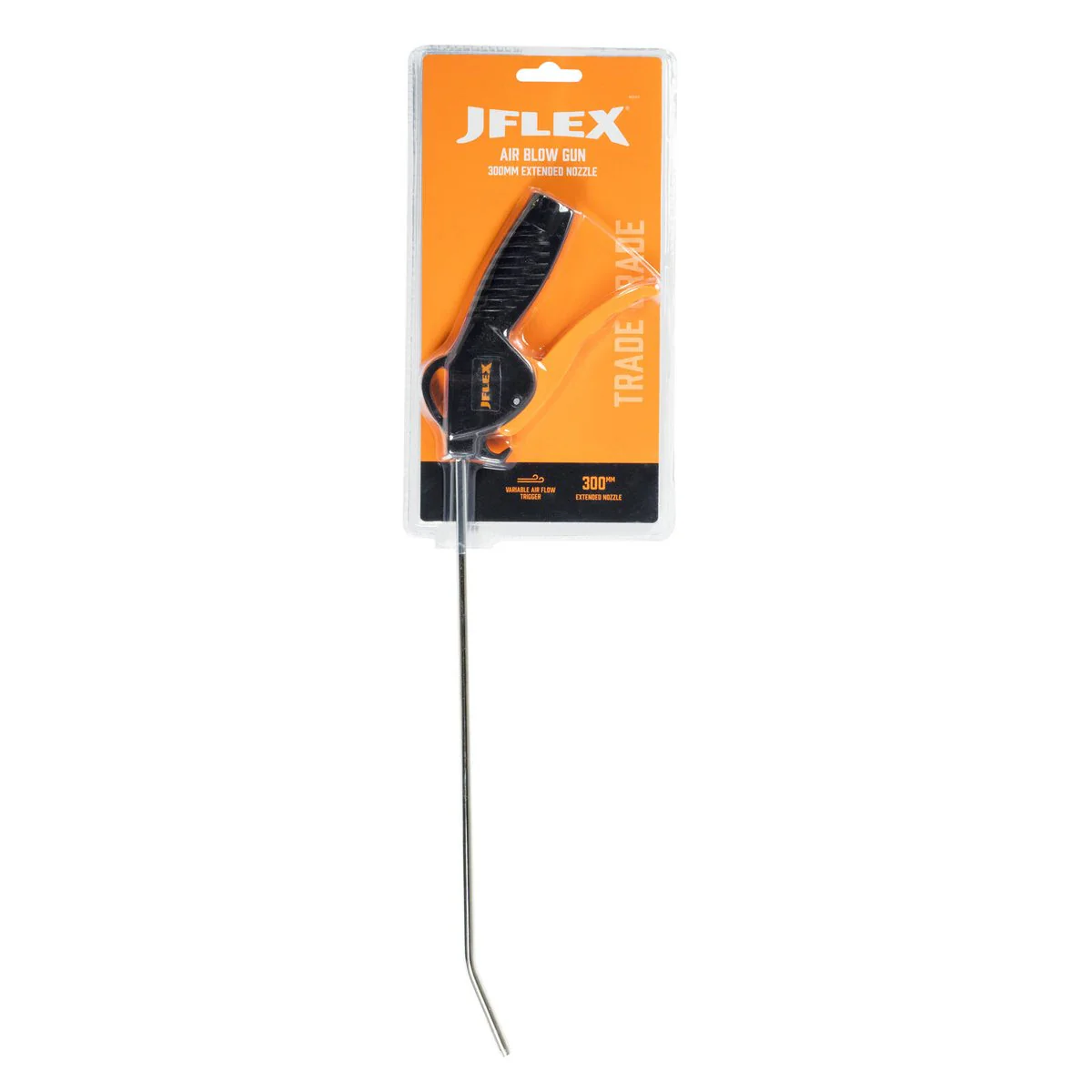 Jflex Air Blow Gun - 300mm Extended Nozzle - Variable Airflow Control - Durable ABS - Image 2