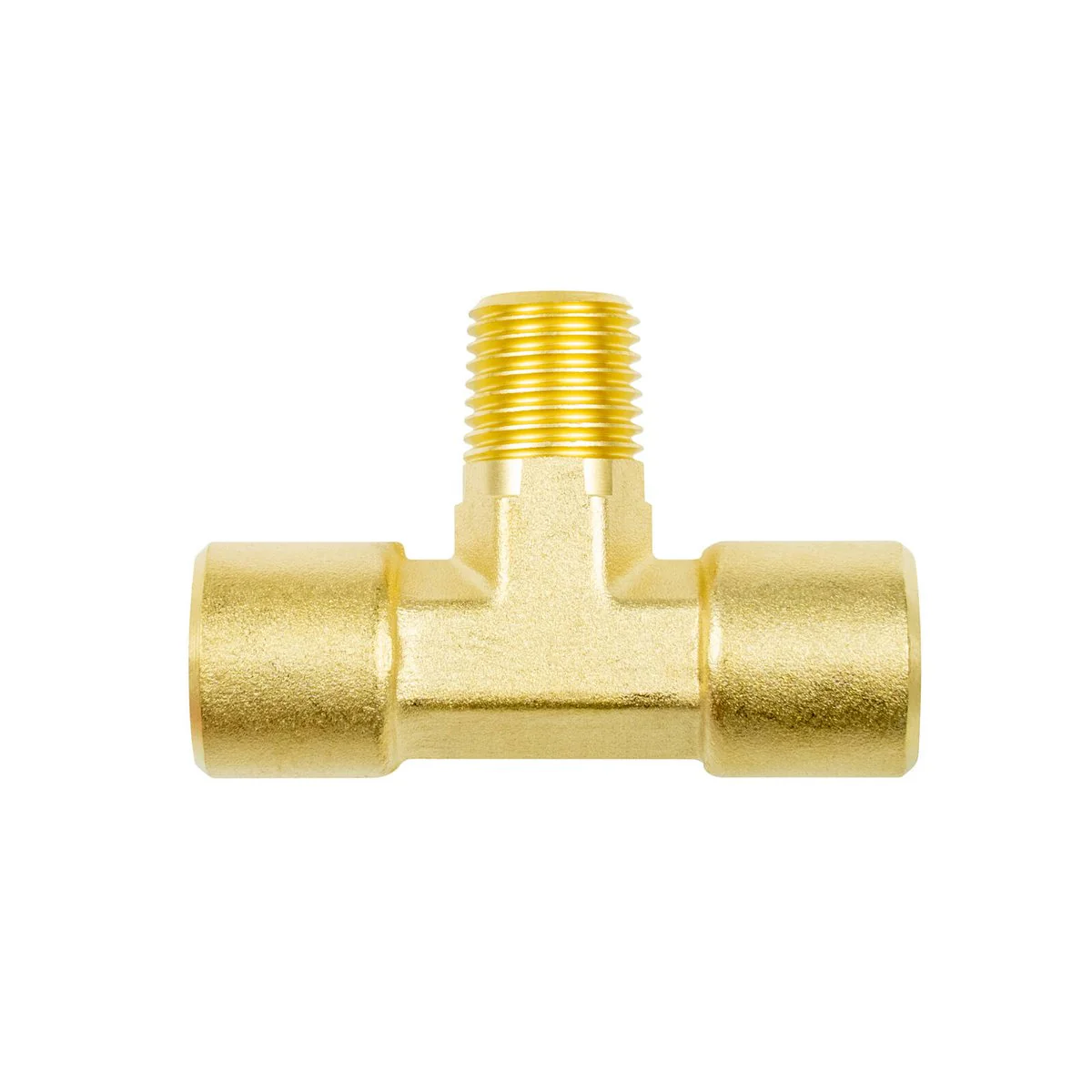 Jflex Brass Tee Piece - 1/4" BSP Male and Female - 35mm x 35mm x 18mm - Durable Air Fitting