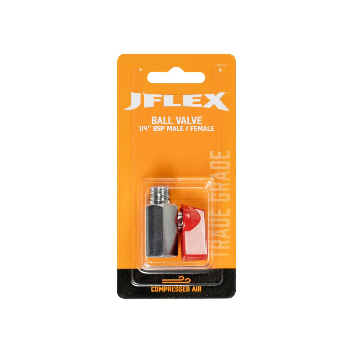 Jflex Mini Ball Valve 1/4" BSP Male & Female - Nickel-Plated Brass - High Pressure - Image 2