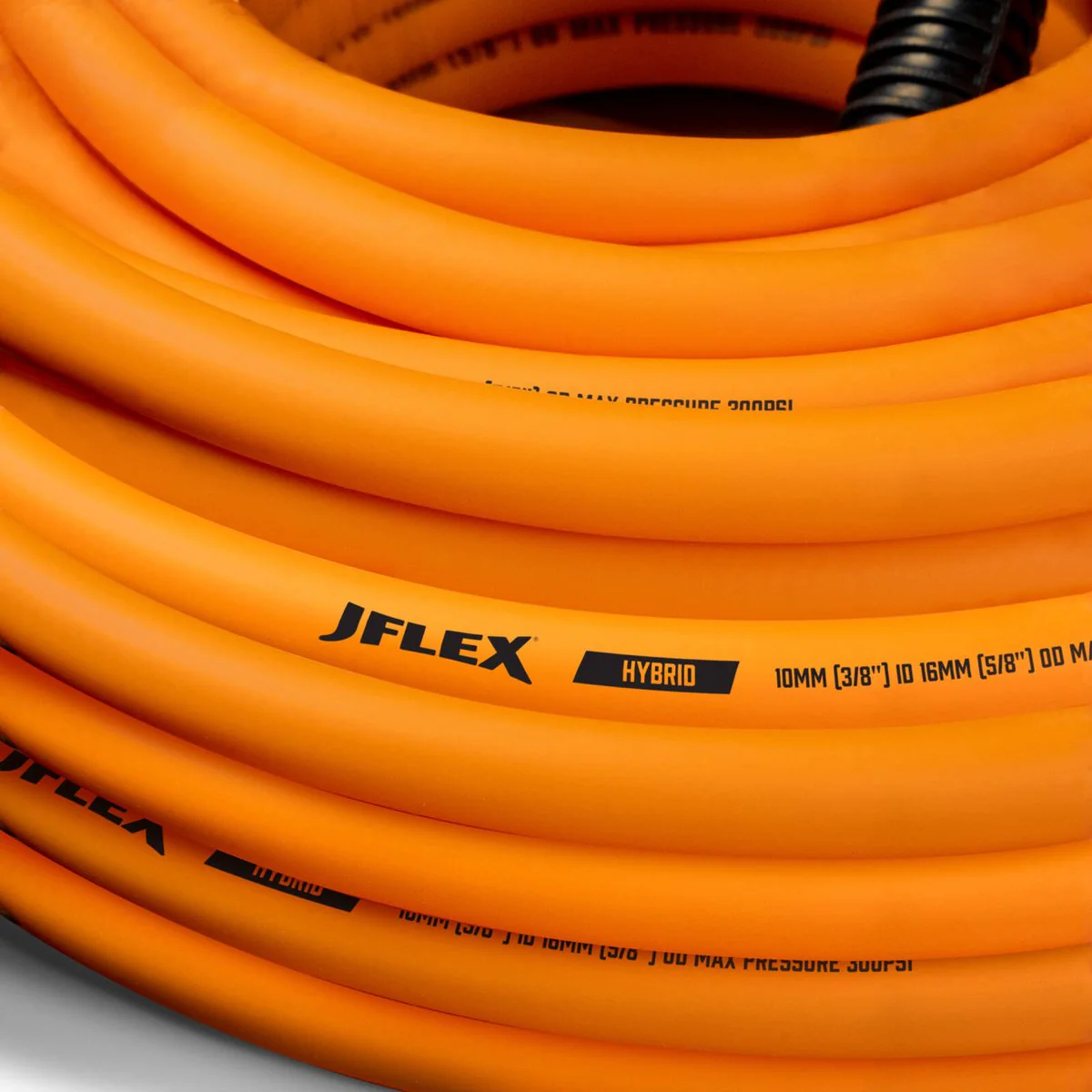 Jflex Premium Hybrid Air Hose 3/8" 10mm x 30m - Kink-Resistant - Safety Orange - Image 2