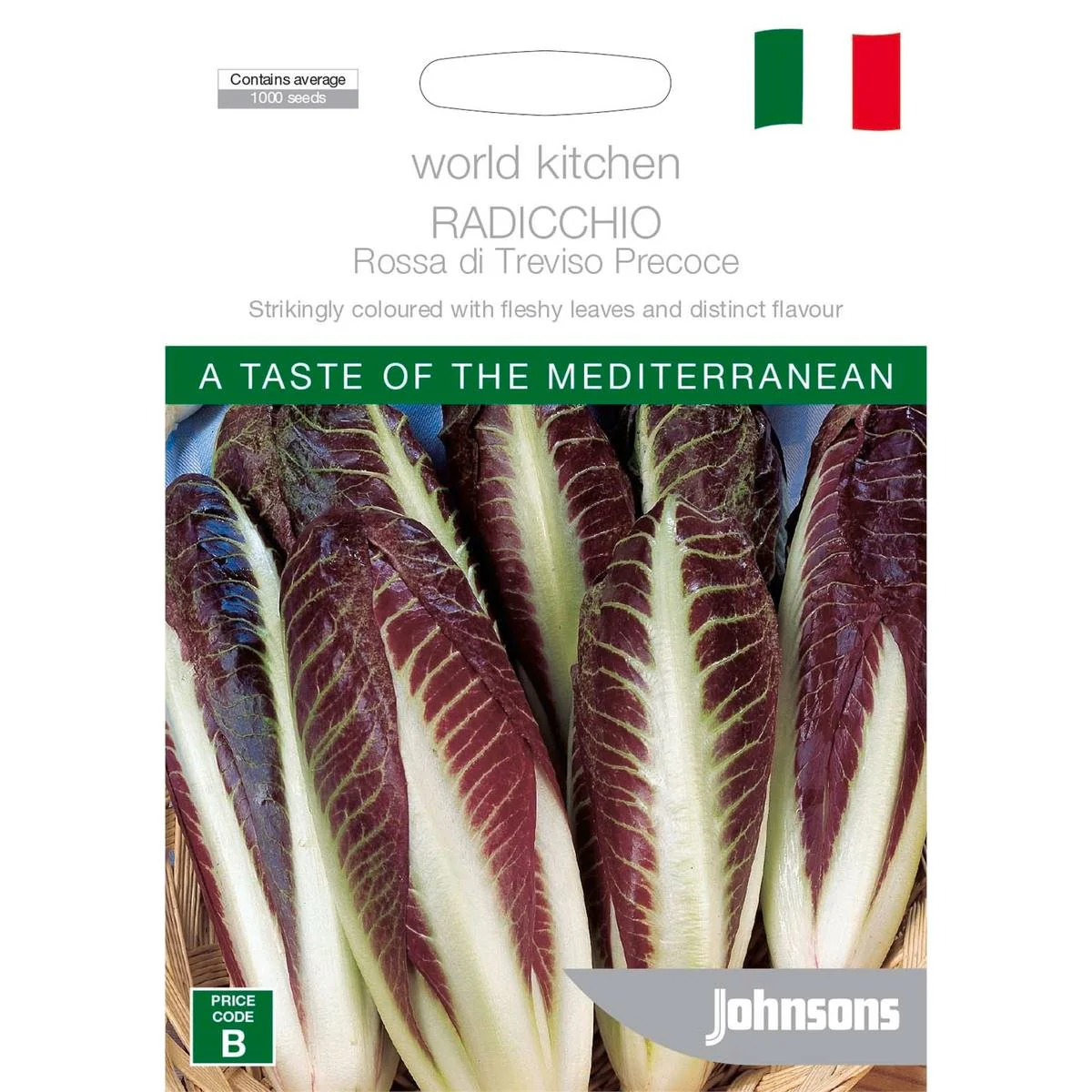 Johnsons Radicchio Rossa Di Treviso Seeds - 95mm - Unique Flavor - Easy Grow
