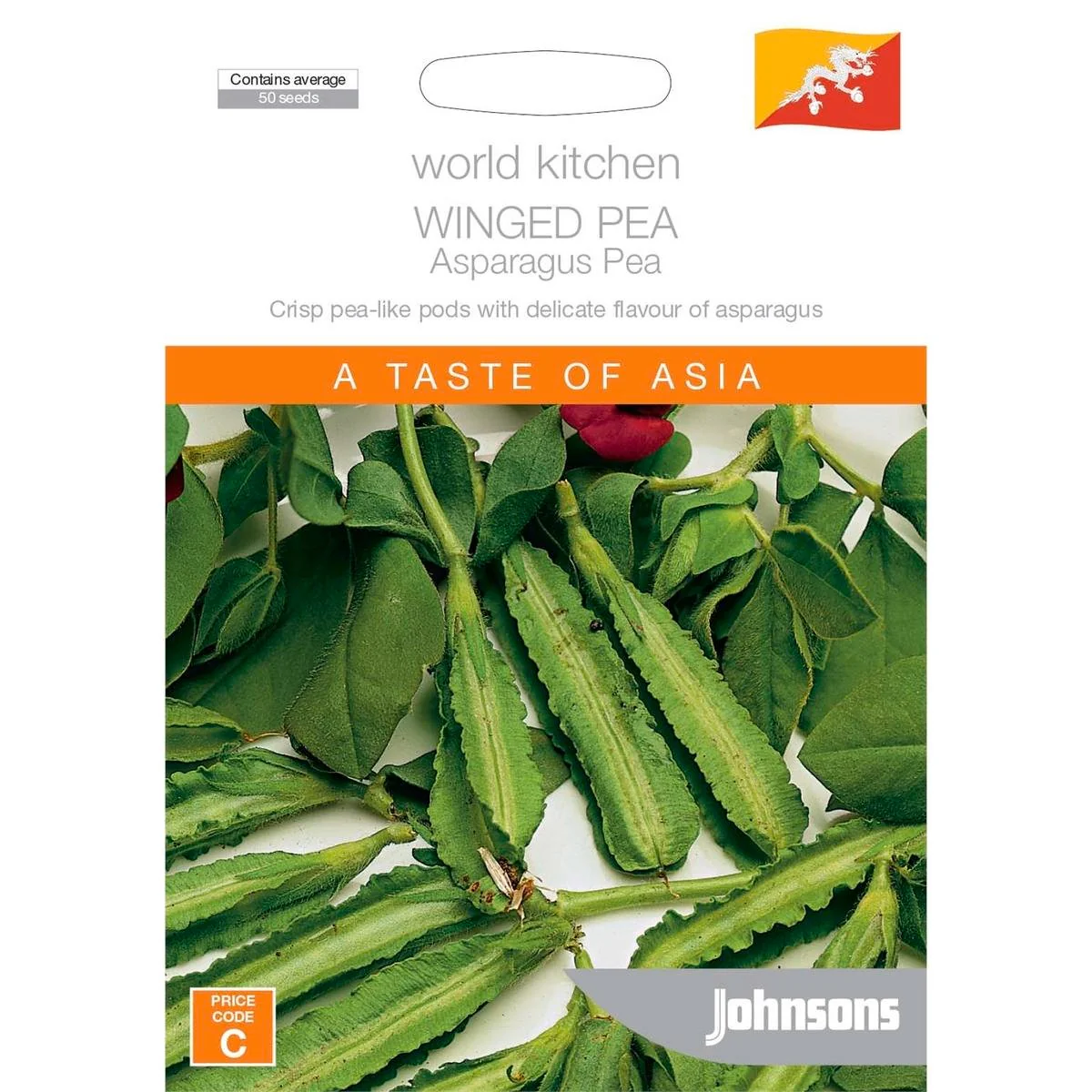 Johnsons Winged Pea Seed - Asparagus Flavour - 95mm - Easy To Grow