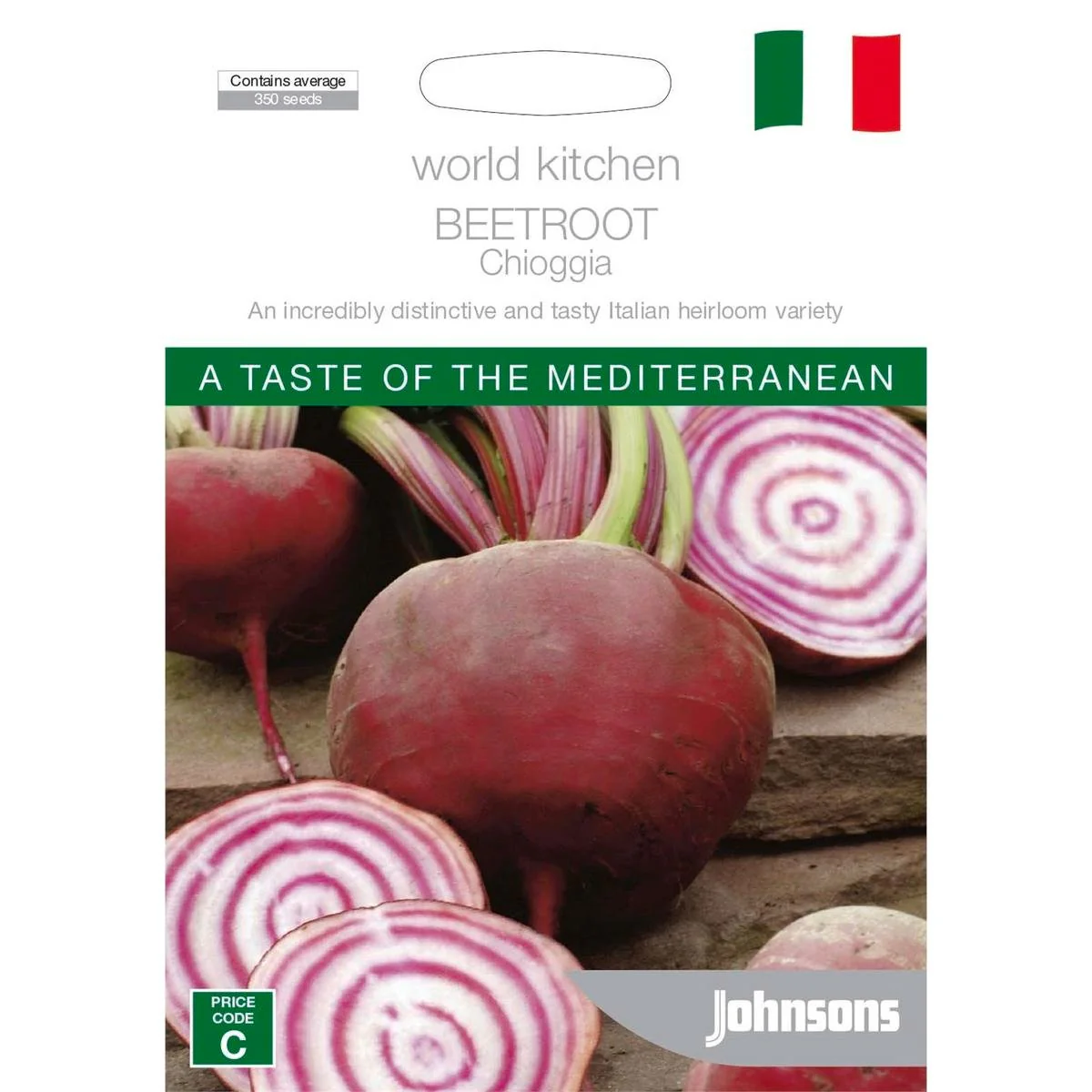 Johnsons World Kitchen Beetroot Chioggia Seeds - 95mm - Heirloom - Tasty