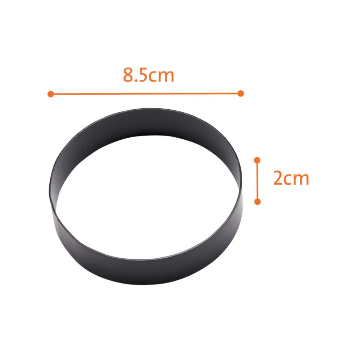 Jumbuck Egg Rings 2 Pack - 85mm Non-Stick BBQ Cooking Tools - Black - Image 4
