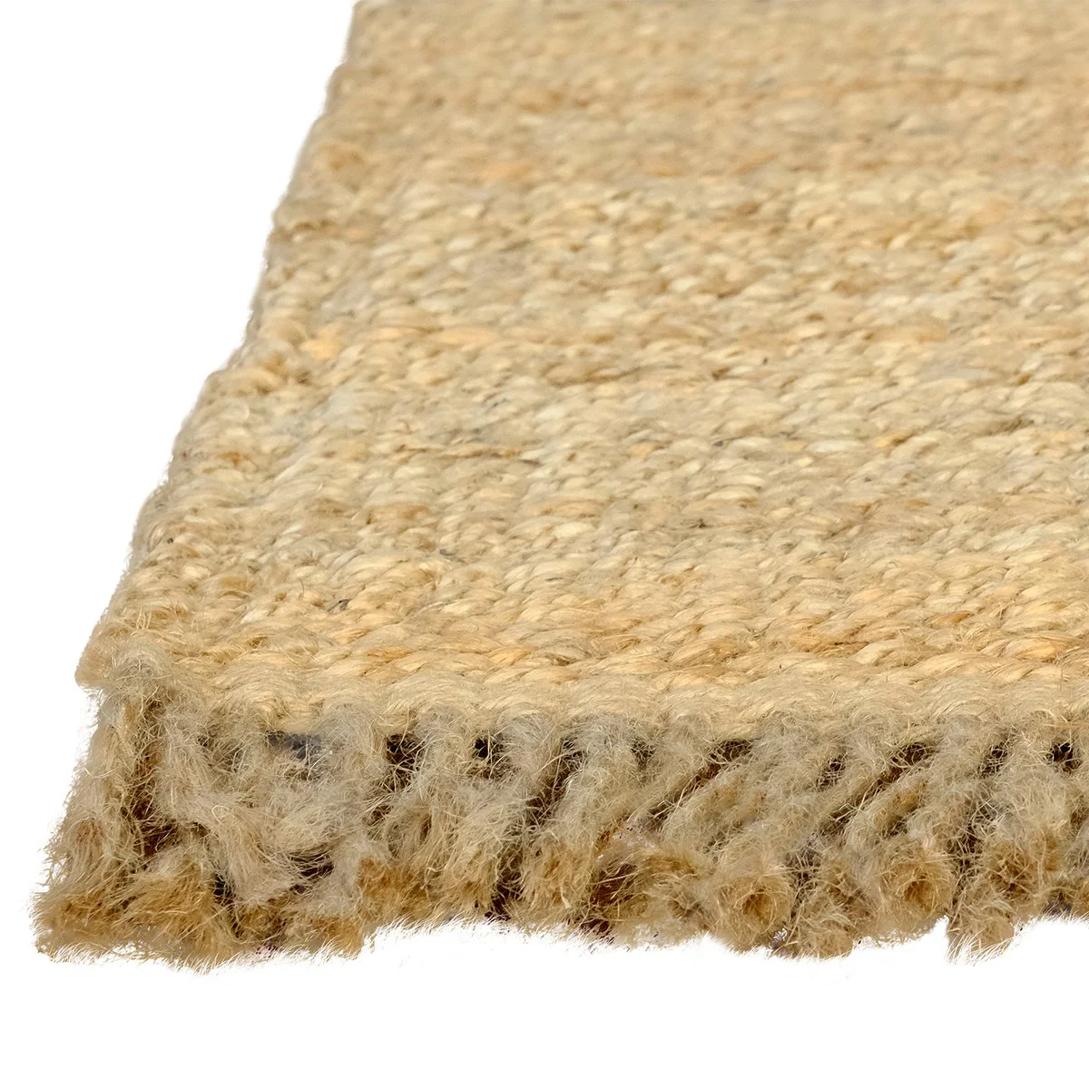 Jute Indoor Mat - 40 x 60cm - Durable Natural Fibres - Stylish Frilled Edges - Image 3