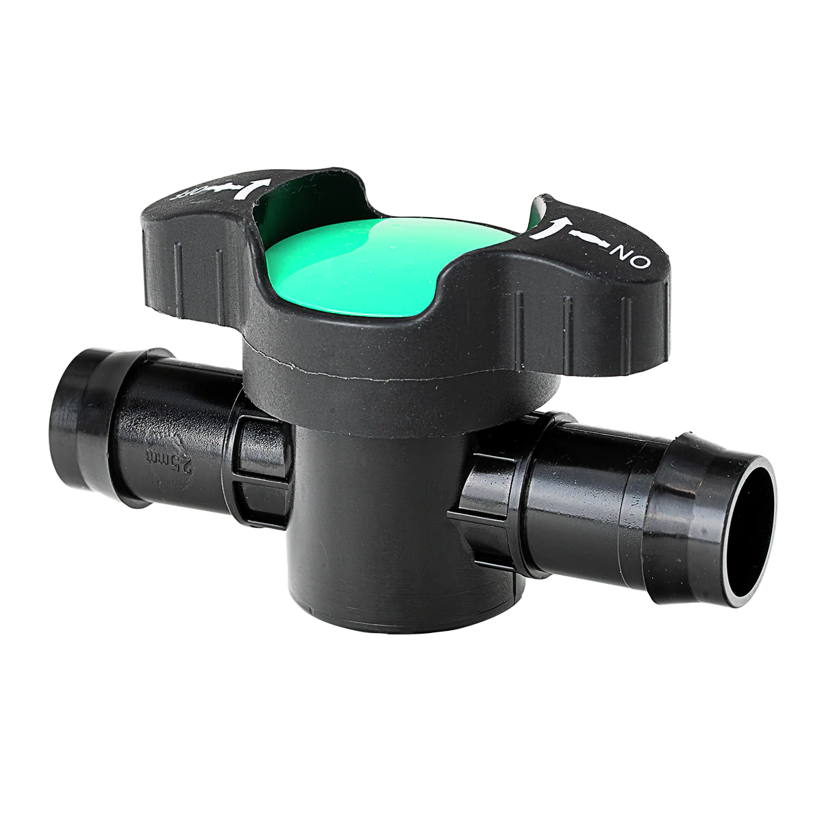 K Rain 25mm Barbed Inline Valve - Black - UV Stabilised - KV25